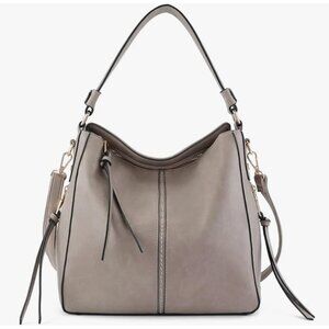 Maxwise Gray Hobo Bag with Adjustable Shoulder Strap